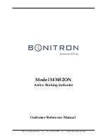 bonitron M3452ON Customer Reference Manual preview