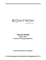 Предварительный просмотр 1 страницы bonitron M3460 Customer Reference Manual