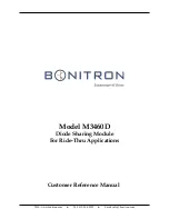 bonitron M3460D Customer Reference Manual preview