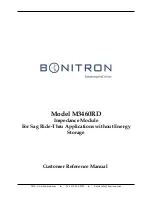 Preview for 1 page of bonitron M3460RD Manual