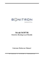 Предварительный просмотр 1 страницы bonitron M3575R Customer Reference Manual