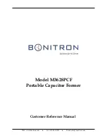 bonitron M3628PCF Customer Reference Manual preview