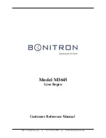 Preview for 1 page of bonitron M3645 Reference Manual