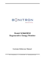 bonitron M3660REM Customer Reference Manual preview