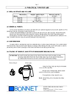 Preview for 4 page of Bonnet MA110 User Manual