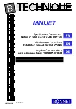 Bonnet MINIJET B1MJ061E Installation Manual preview