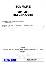 Предварительный просмотр 3 страницы Bonnet MINIJET ELECTRIC Installation Manual