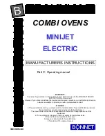 Bonnet MINIJET ELECTRIC Operating Manual preview