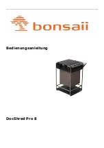 Предварительный просмотр 1 страницы Bonsaii DocShred Pro 8 Operating Instructions Manual