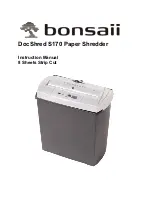 Bonsaii DocShred S170 Instruction Manual preview