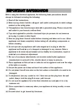 Preview for 4 page of BonsenKitchen CM8001 Operation Instructions Manual