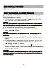 Preview for 7 page of BonsenKitchen CM8001 Operation Instructions Manual