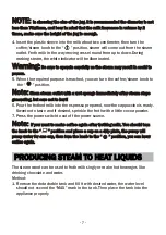 Preview for 10 page of BonsenKitchen CM8001 Operation Instructions Manual