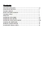 Preview for 3 page of BonsenKitchen HB8901 Operation Instructions Manual