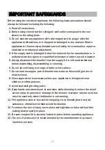 Preview for 4 page of BonsenKitchen HB8901 Operation Instructions Manual