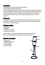 Preview for 2 page of BonsenKitchen MF3902 Operation Instructions Manual