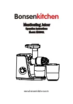 BonsenKitchen MJ8901 Operation Instructions Manual preview