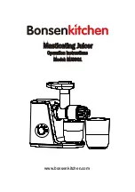 Preview for 1 page of BonsenKitchen MJ8901 Operation Instructions Manual