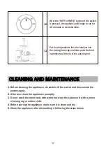 Preview for 11 page of BonsenKitchen MJ8901 Operation Instructions Manual