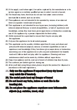 Preview for 4 page of BonsenKitchen TR8741 Operation Instructions Manual