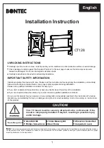 BONTEC CT128 Installation Instruction preview