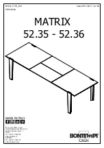 Preview for 1 page of Bontempi Casa MATRIX 52.35 Manual