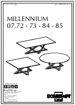 Bontempi Casa MILLENNIUM 07.72 Assembly Instructions Manual предпросмотр