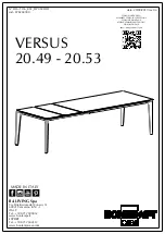 Bontempi Casa VERSUS 20.49. VERSUS 20.50 Assembly Instructions Manual предпросмотр