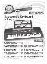 Preview for 1 page of Bontempi Genius 16 6110 Owner'S Manual