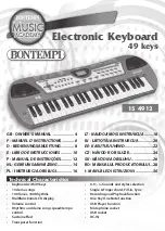 Bontempi MUSIC ACADEMY 15 4912 Owner'S Manual preview