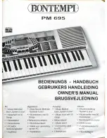 Bontempi PM 695 Owner'S Manual preview