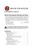 Preview for 3 page of Bontrager 281540 Manual