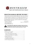 Предварительный просмотр 3 страницы Bontrager 281580 Owner'S Manual