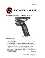 Bontrager SEATPOST Manual preview