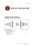 Bontrager TRACK WHEELS Owner'S Manual Supplement preview