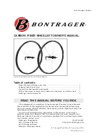 Предварительный просмотр 1 страницы Bontrager Wheelset Owner'S Manual