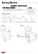 Bonzy Home L6212A51 Assembly Instructions предпросмотр