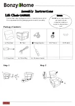 Предварительный просмотр 1 страницы Bonzy Home L6455A51 Assembly Instructions