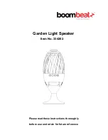 Предварительный просмотр 1 страницы Boombeatz Garden Light Speaker Instructions For Use Manual