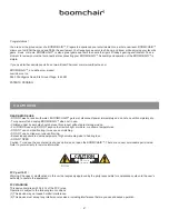 Preview for 2 page of BoomChair SX4 Owner'S Manual