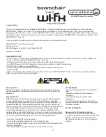 Preview for 2 page of BoomChair Wi-Fx Owner'S Manual