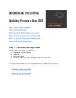 Boomerang BOOMERANG CYCLOTRAC Updating Firmware Over Usb предпросмотр