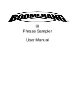 Preview for 1 page of Boomerang III User Manual