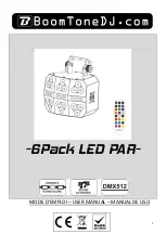 BoomToneDJ 6 Pack LED PAR User Manual предпросмотр