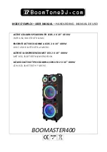 BoomToneDJ BOOMASTER400 User Manual preview