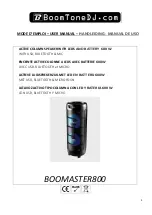 BoomToneDJ BOOMASTER800 User Manual preview