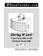 Preview for 1 page of BoomToneDJ Derby III Led User Manual