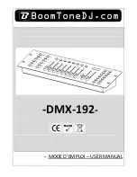 BoomToneDJ DMX 192 User Manual preview