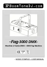 Preview for 1 page of BoomToneDJ Fog-3000 DMX User Manual