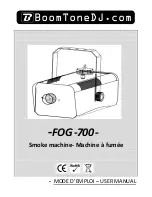 BoomToneDJ FOG-700 User Manual preview